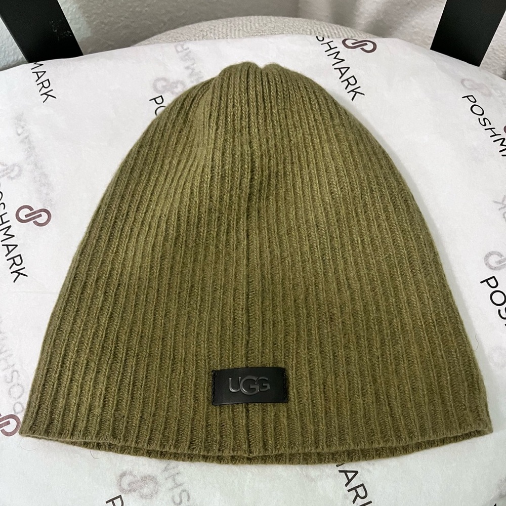 UGG Olive Ribbed Knit Beanie